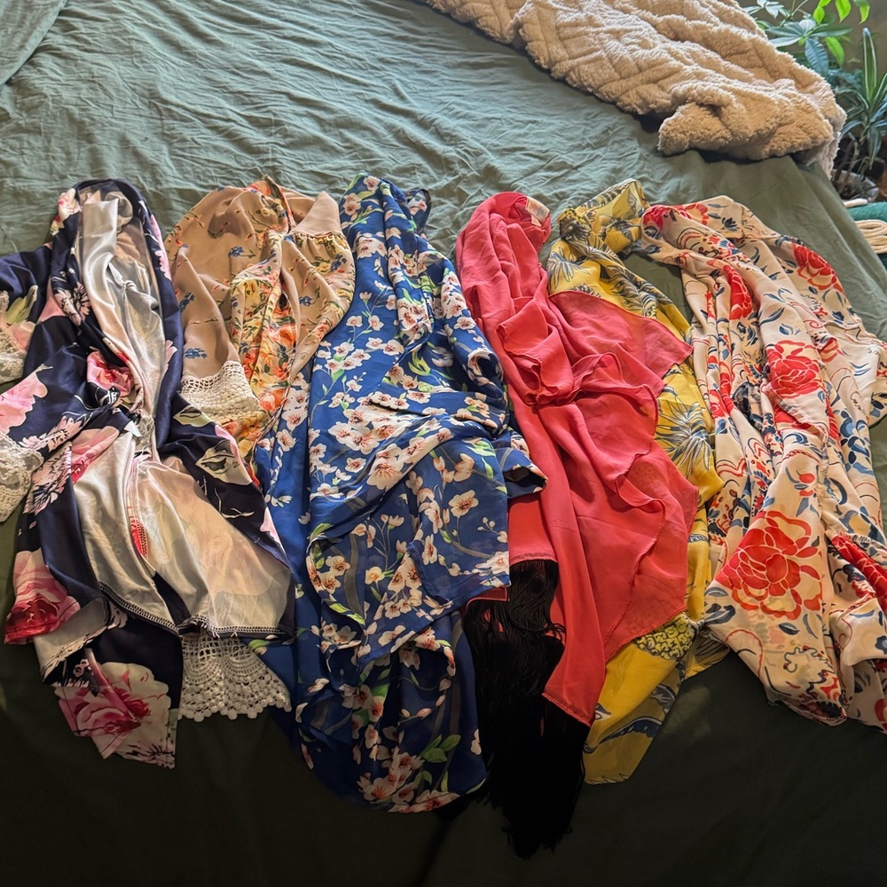 LuLaRoe Vibrant Red Kimono and 6 More!